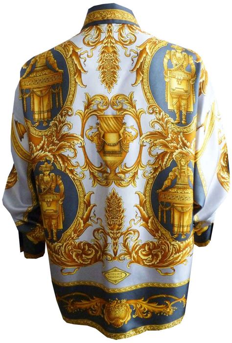 vintage versace silk blouse|Versace tees for women.